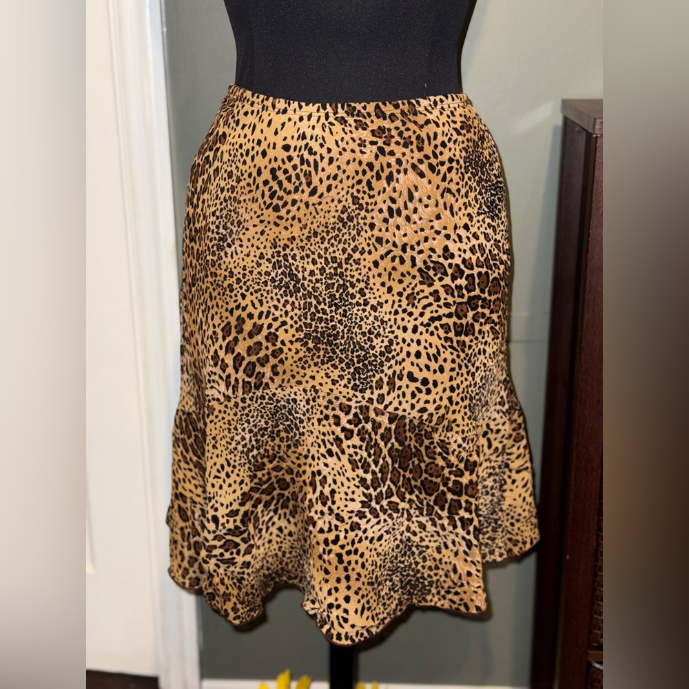 Y2K Clio A-Line Skirt in Leopard Print